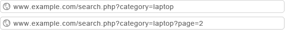 Search pagination URL example