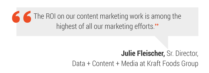 content marketing quote Kraft Foods